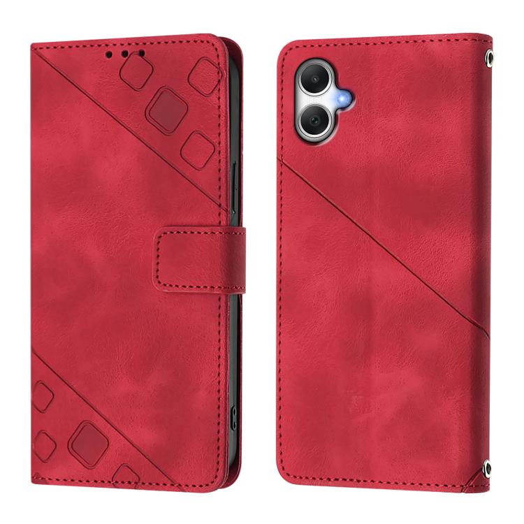 For Samsung Galaxy A06 5G Skin-feel Embossed Leather Phone Case