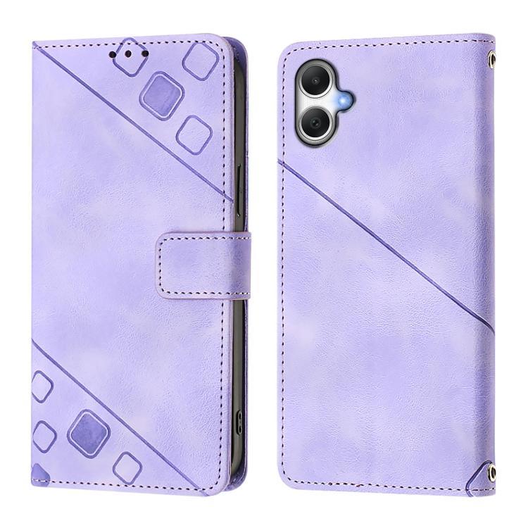 For Samsung Galaxy A07 4G Skin-feel Embossed Leather Phone Case
