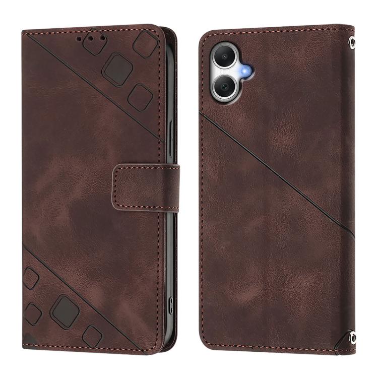For Samsung Galaxy A07 4G Skin-feel Embossed Leather Phone Case