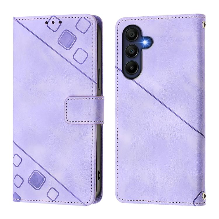For Samsung Galaxy A17 5G Skin-feel Embossed Leather Phone Case