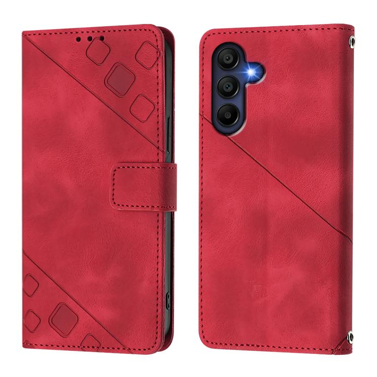 For Samsung Galaxy A17 5G Skin-feel Embossed Leather Phone Case