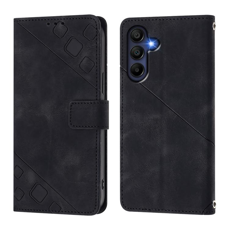 For Samsung Galaxy A17 5G Skin-feel Embossed Leather Phone Case