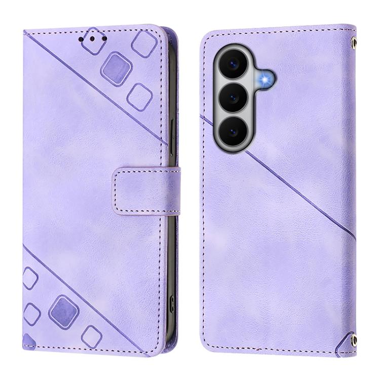 For Samsung Galaxy A27 5G Skin-feel Embossed Leather Phone Case