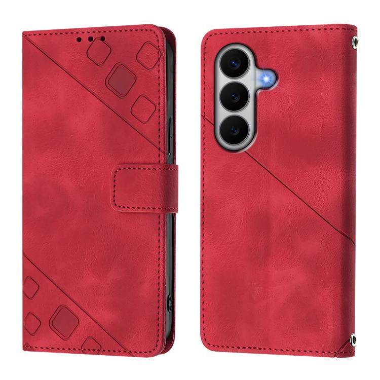 For Samsung Galaxy A27 5G Skin-feel Embossed Leather Phone Case