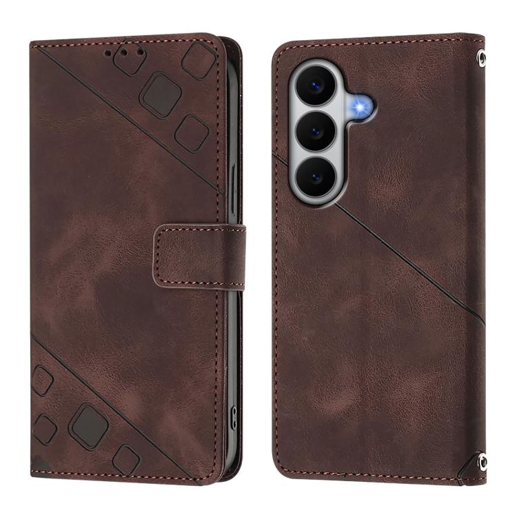 For Samsung Galaxy A27 5G Skin-feel Embossed Leather Phone Case