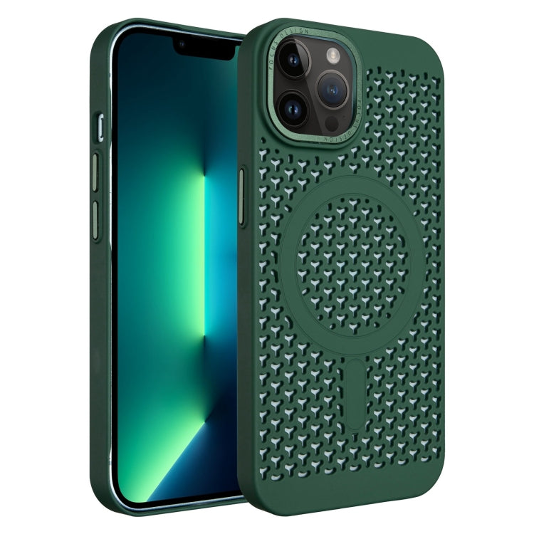 For iPhone 13 Pro Max Ice Feeling Cooling MagSafe Magnetic Phone Case