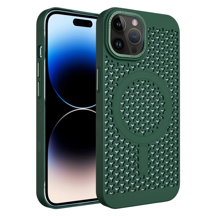 For iPhone 14 Pro Max Ice Feeling Cooling MagSafe Magnetic Phone Case