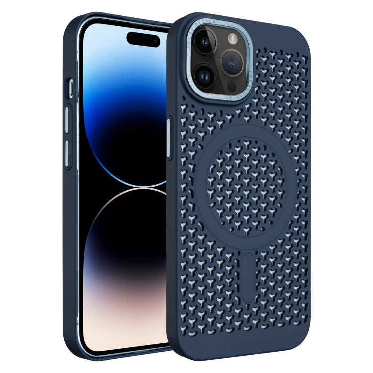 For iPhone 14 Pro Max Ice Feeling Cooling MagSafe Magnetic Phone Case