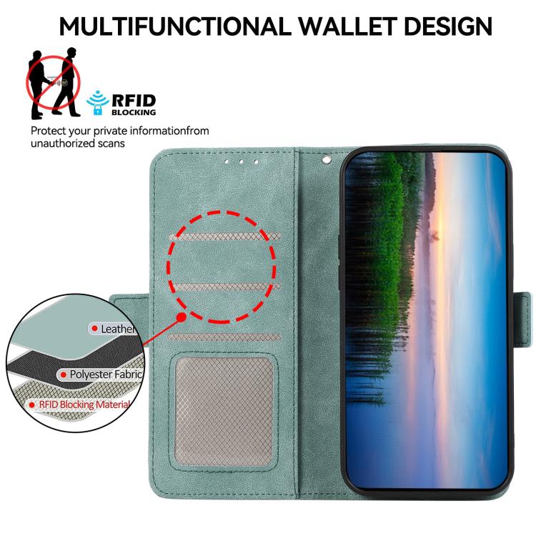 For OnePlus Turbo 6V / Turbo 6 ABEEL Frosted Magnetic RFID Leather Phone Case