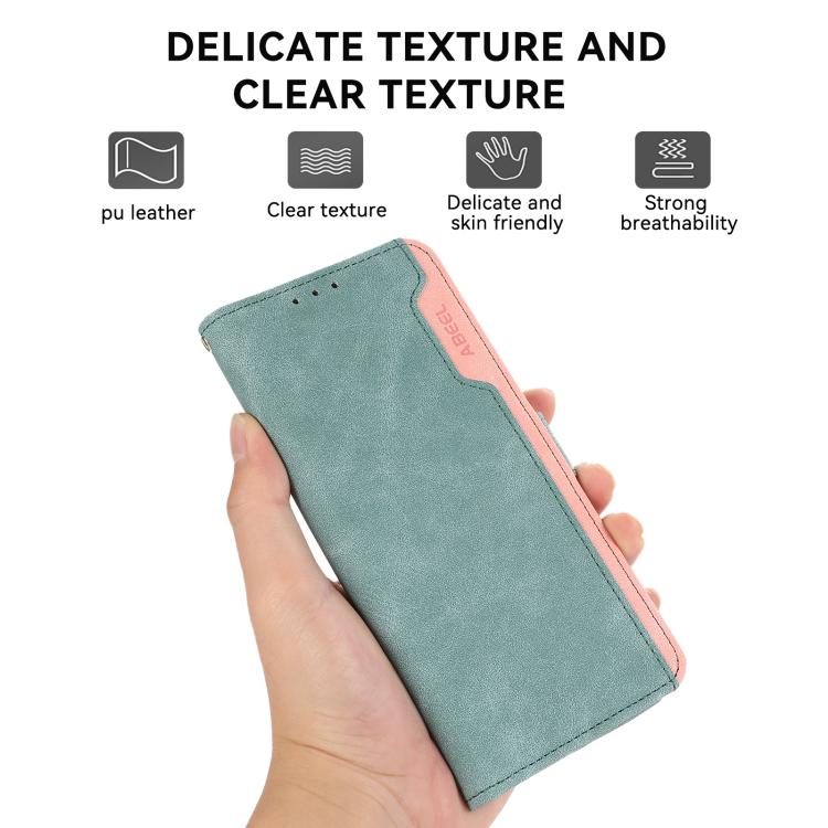 For OnePlus 15 ABEEL Color Block Magnetic RFID Leather Phone Case