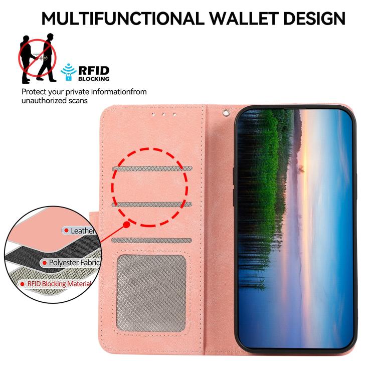 For OnePlus Turbo 6V / Turbo 6 ABEEL Color Block Magnetic RFID Leather Phone Case