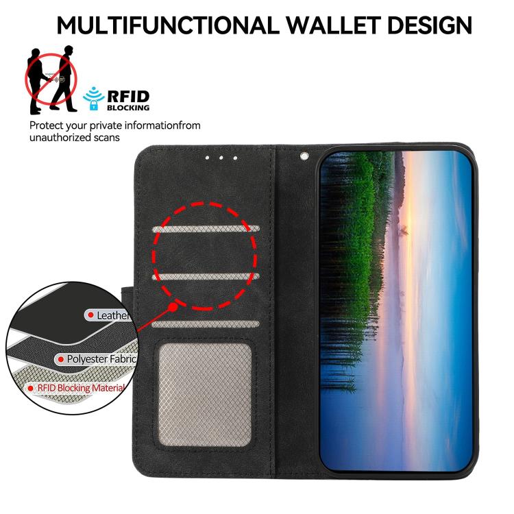 For OnePlus Turbo 6V / Turbo 6 ABEEL Color Block Magnetic RFID Leather Phone Case