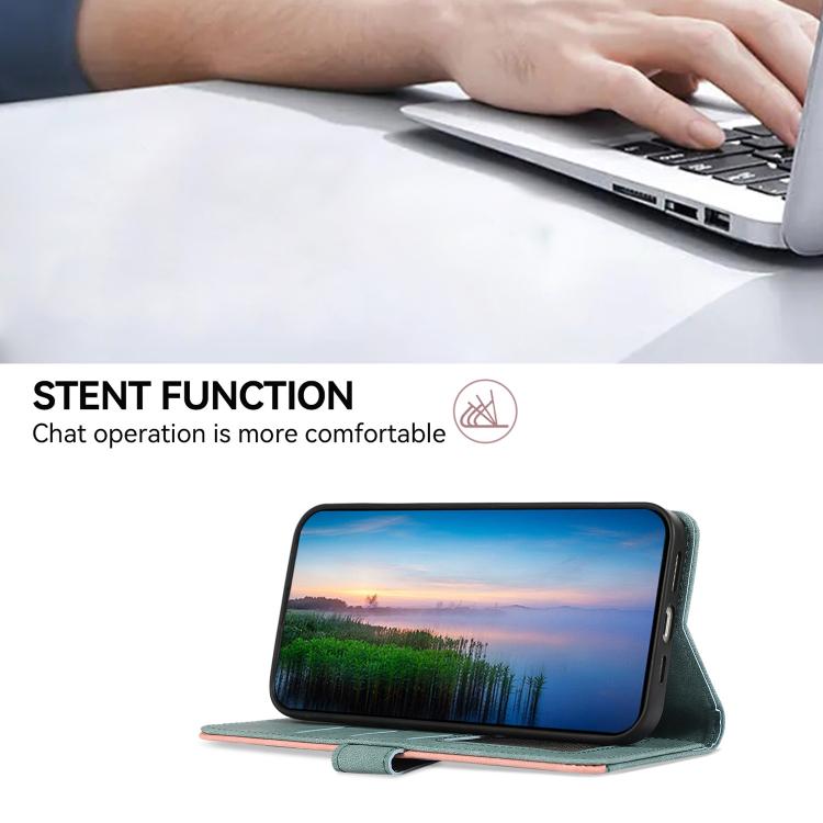 For OnePlus Turbo 6V / Turbo 6 ABEEL Color Block Magnetic RFID Leather Phone Case
