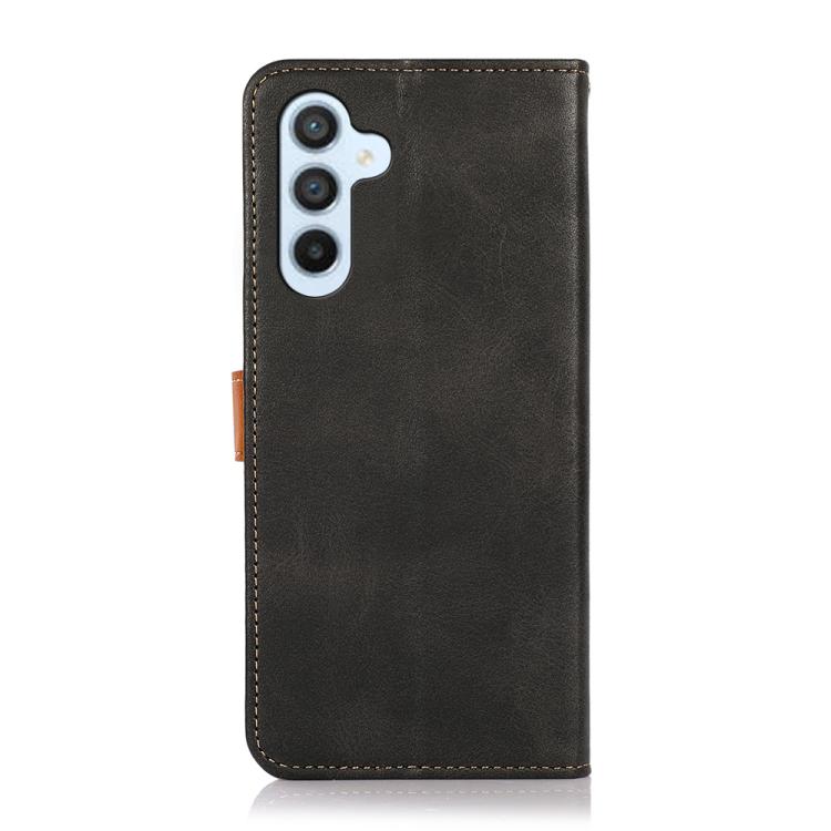 For Samsung Galaxy A37 5G KHAZNEH Dual-color Cowhide Texture Flip Leather Phone Case