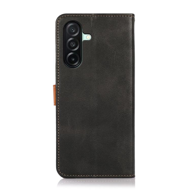 For Samsung Galaxy A27 5G KHAZNEH Dual-color Cowhide Texture Flip Leather Phone Case