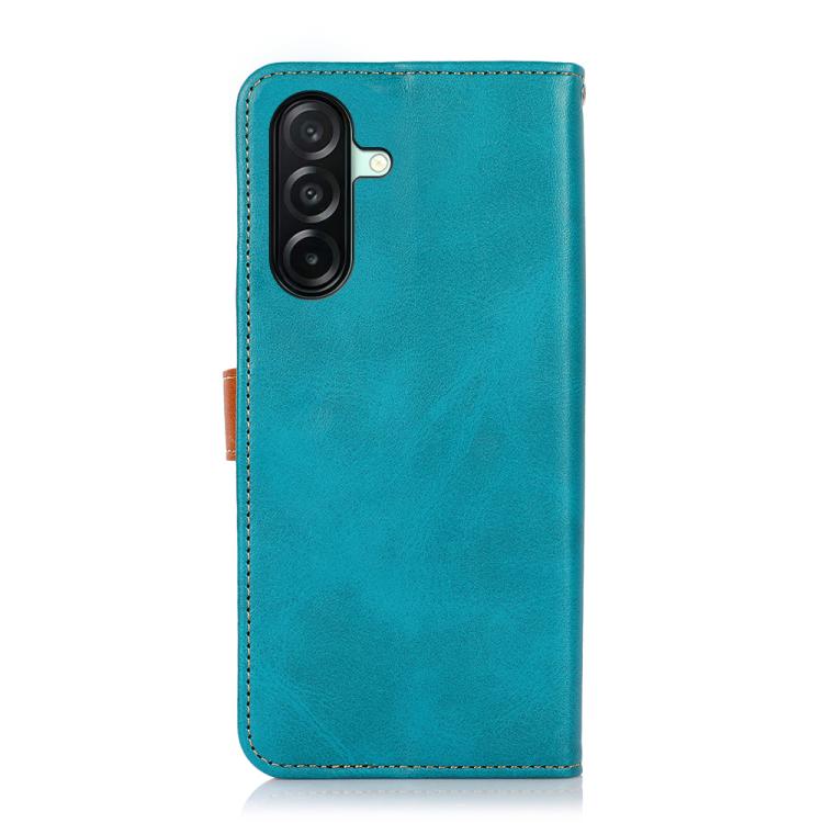For Samsung Galaxy A27 5G KHAZNEH Dual-color Cowhide Texture Flip Leather Phone Case