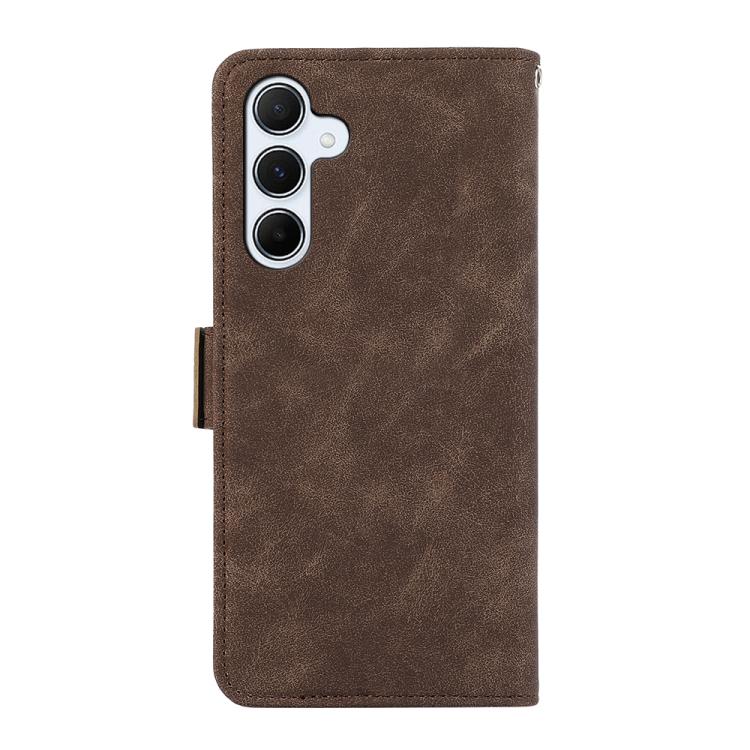 For Samsung Galaxy A17 5G ABEEL Frosted Magnetic RFID Leather Phone Case