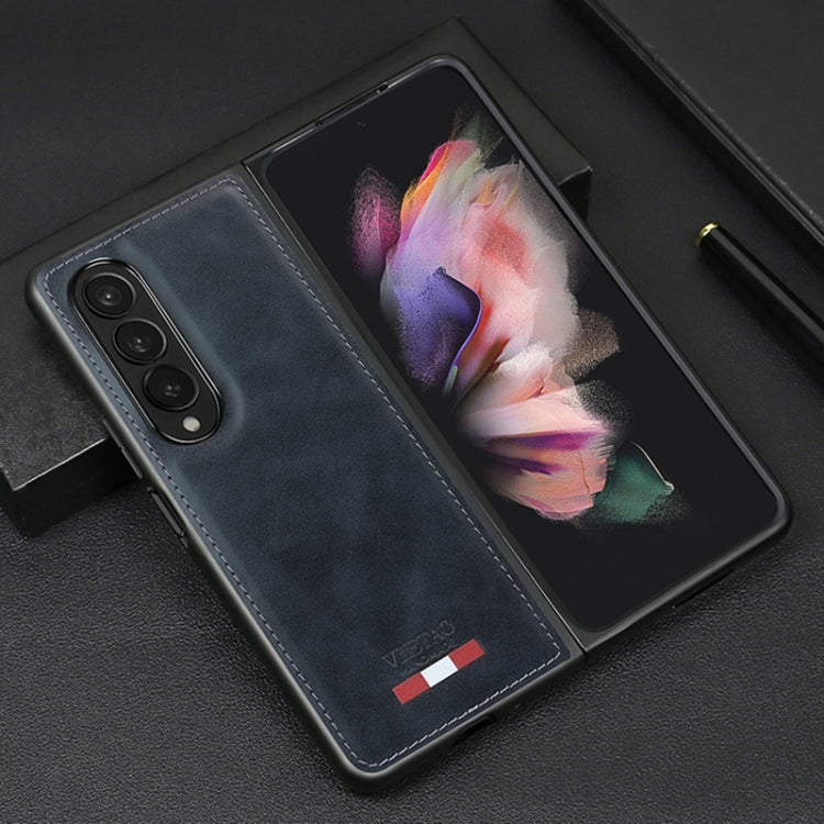 For Samsung Galaxy Z Fold4 VIETAO Plain Leather PU Phone Case