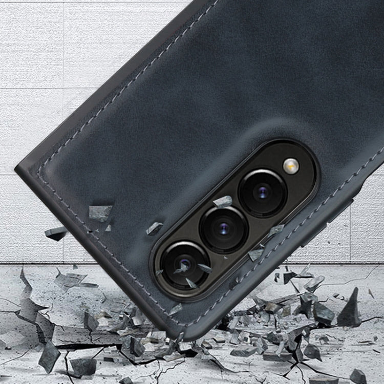 For Samsung Galaxy Z Fold4 VIETAO Plain Leather PU Phone Case