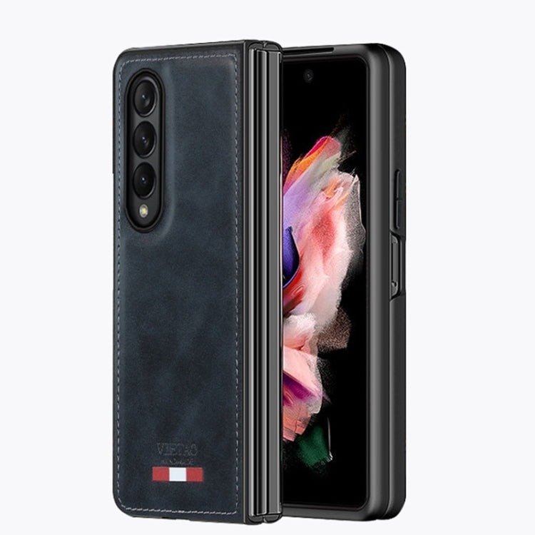 For Samsung Galaxy Z Fold4 VIETAO Plain Leather PU Phone Case