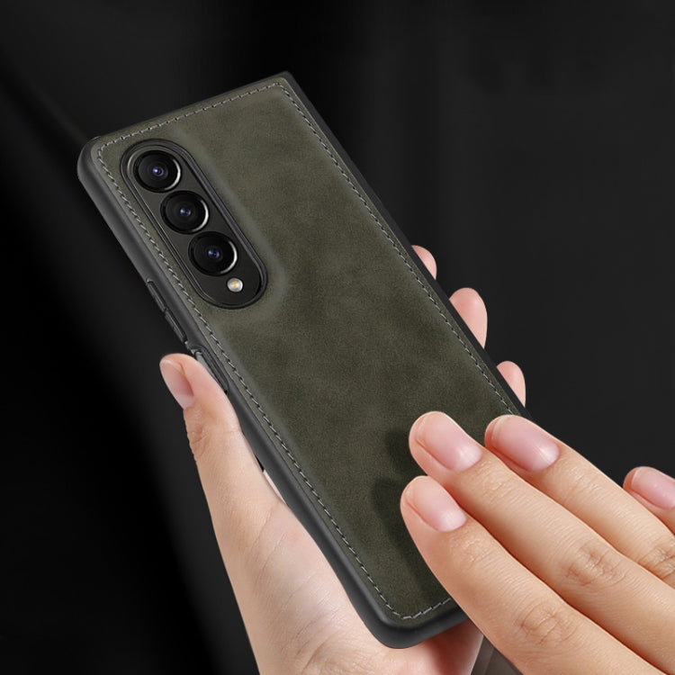 For Samsung Galaxy Z Fold4 VIETAO Plain Leather PU Phone Case