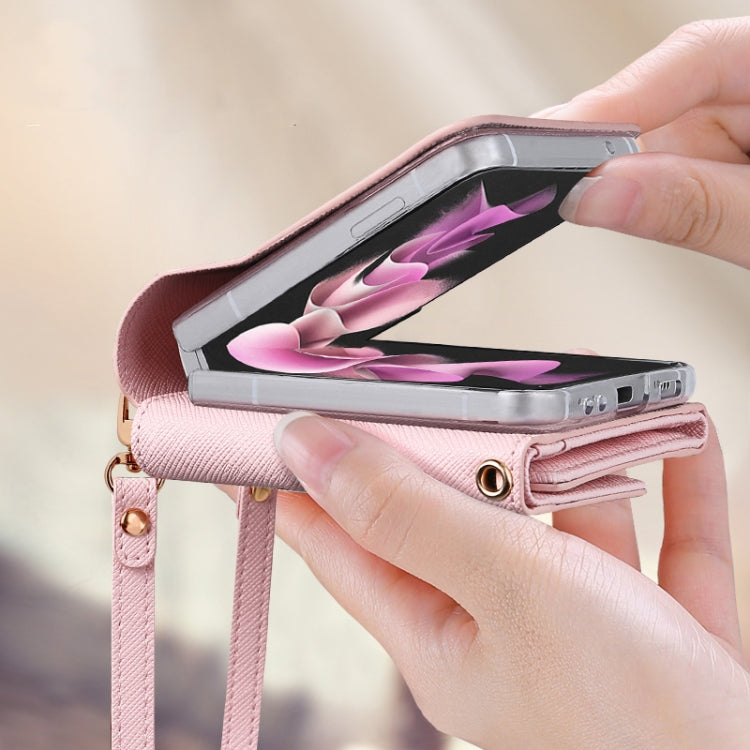 For Samsung Galaxy Z Flip4 VIETAO Portable Wallet Foldable PU Phone Case