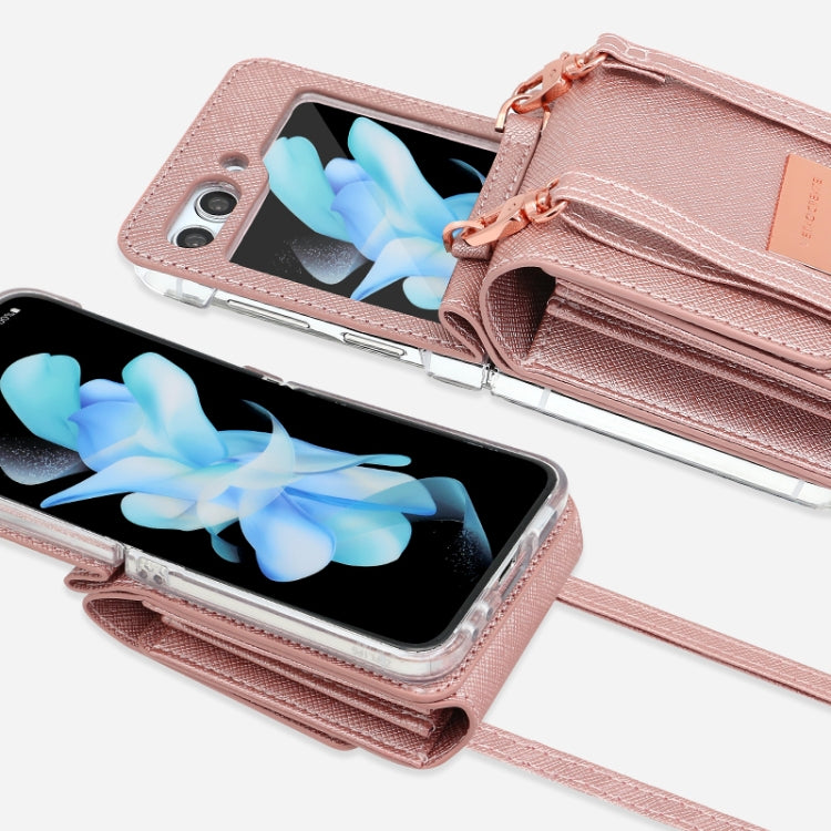 For Samsung Galaxy Z Flip5 VIETAO Portable Organ Style Wallet PU Phone Case