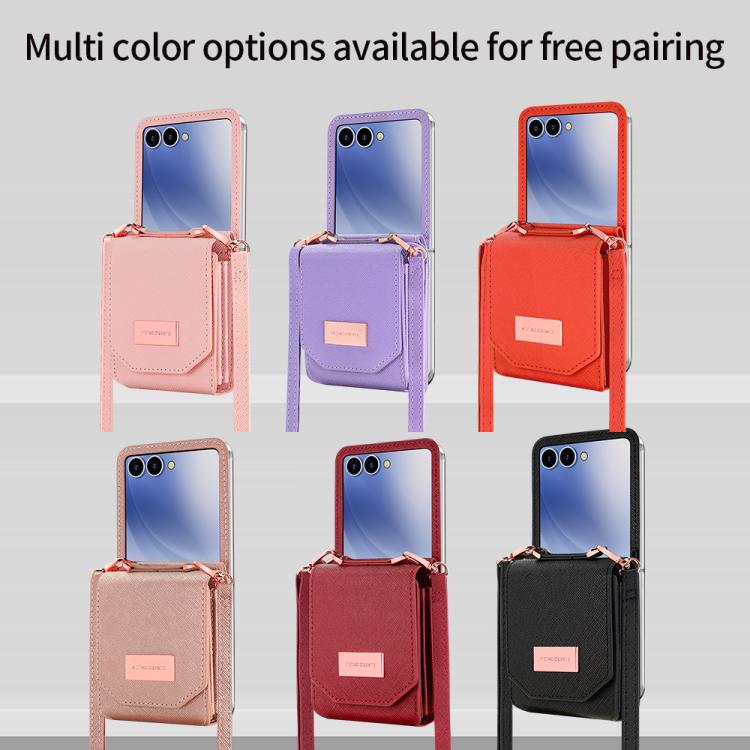 For Samsung Galaxy Z Flip7 5G VIETAO Portable Organ Style Wallet PU Phone Case