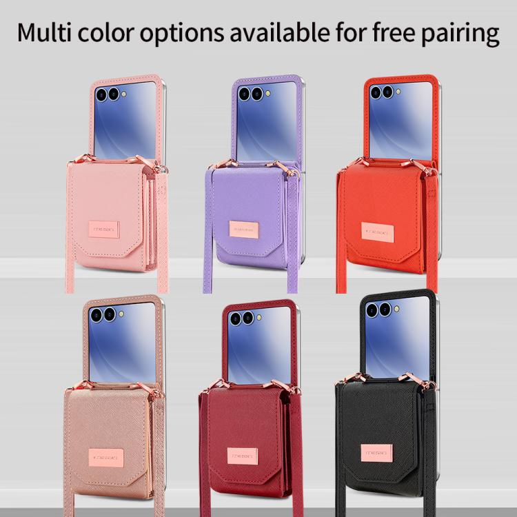 For Samsung Galaxy Z Flip7 5G VIETAO Portable Organ Style Wallet PU Phone Case