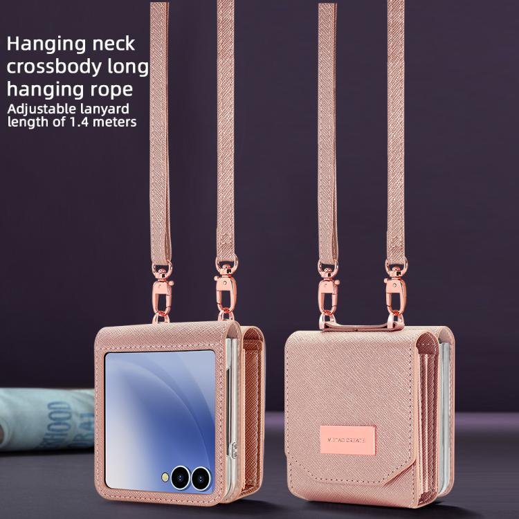 For Samsung Galaxy Z Flip7 5G VIETAO Portable Organ Style Wallet PU Phone Case