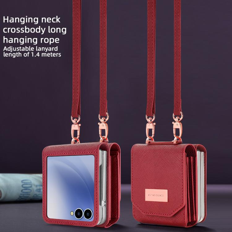 For Samsung Galaxy Z Flip7 5G VIETAO Portable Organ Style Wallet PU Phone Case