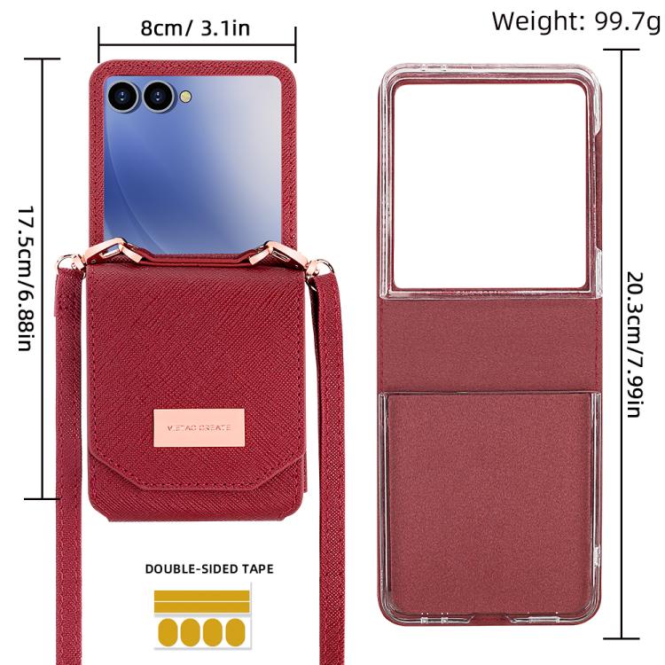 For Samsung Galaxy Z Flip7 5G VIETAO Portable Organ Style Wallet PU Phone Case
