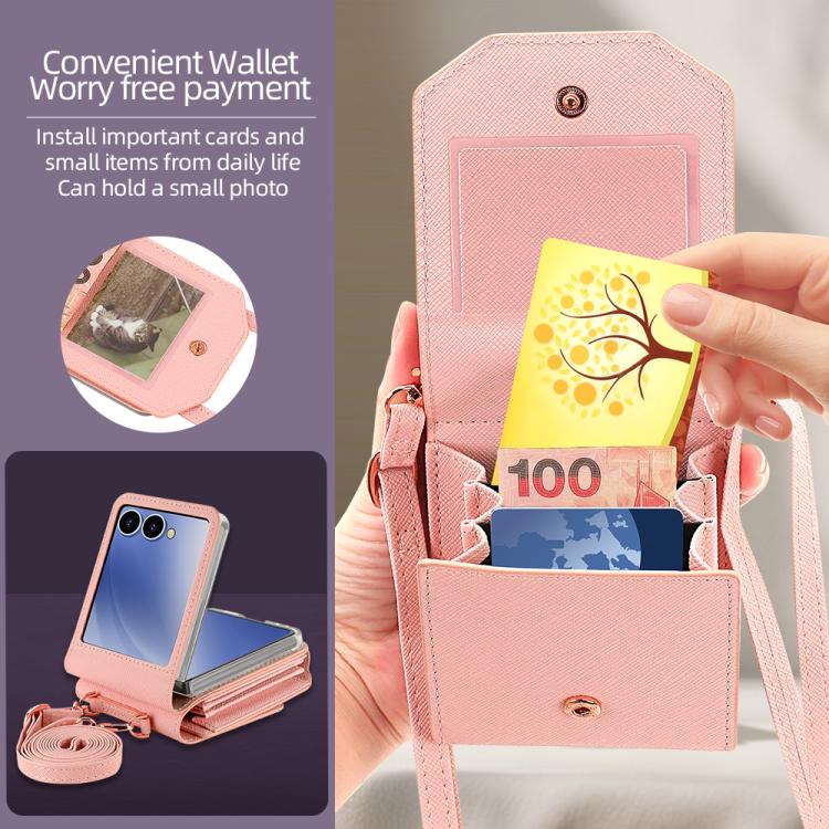 For Samsung Galaxy Z Flip7 5G VIETAO Portable Organ Style Wallet PU Phone Case