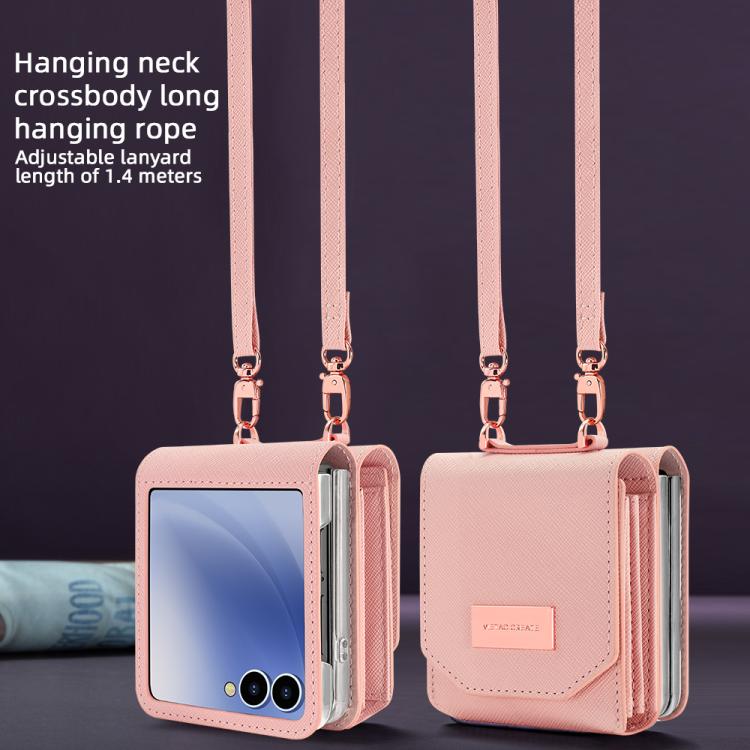 For Samsung Galaxy Z Flip7 5G VIETAO Portable Organ Style Wallet PU Phone Case