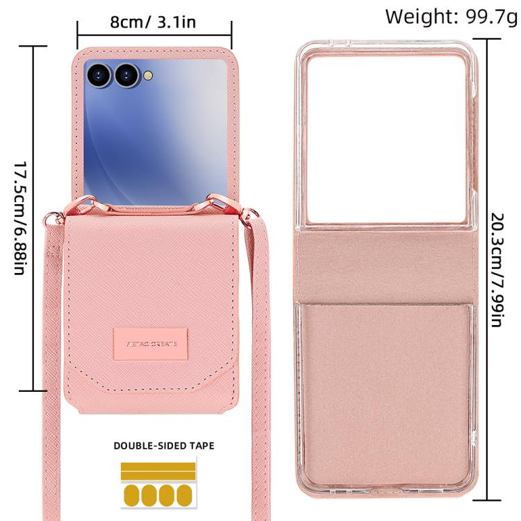 For Samsung Galaxy Z Flip7 5G VIETAO Portable Organ Style Wallet PU Phone Case