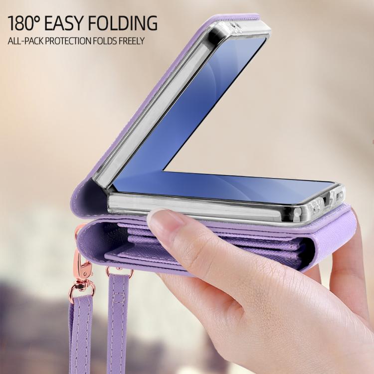 For Samsung Galaxy Z Flip7 5G VIETAO Portable Organ Style Wallet PU Phone Case