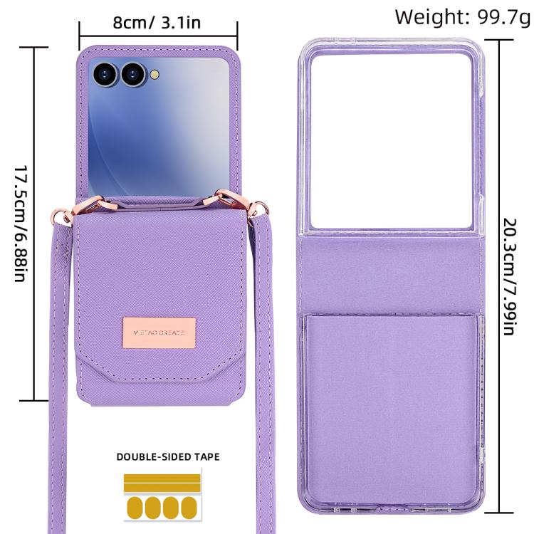 For Samsung Galaxy Z Flip7 5G VIETAO Portable Organ Style Wallet PU Phone Case