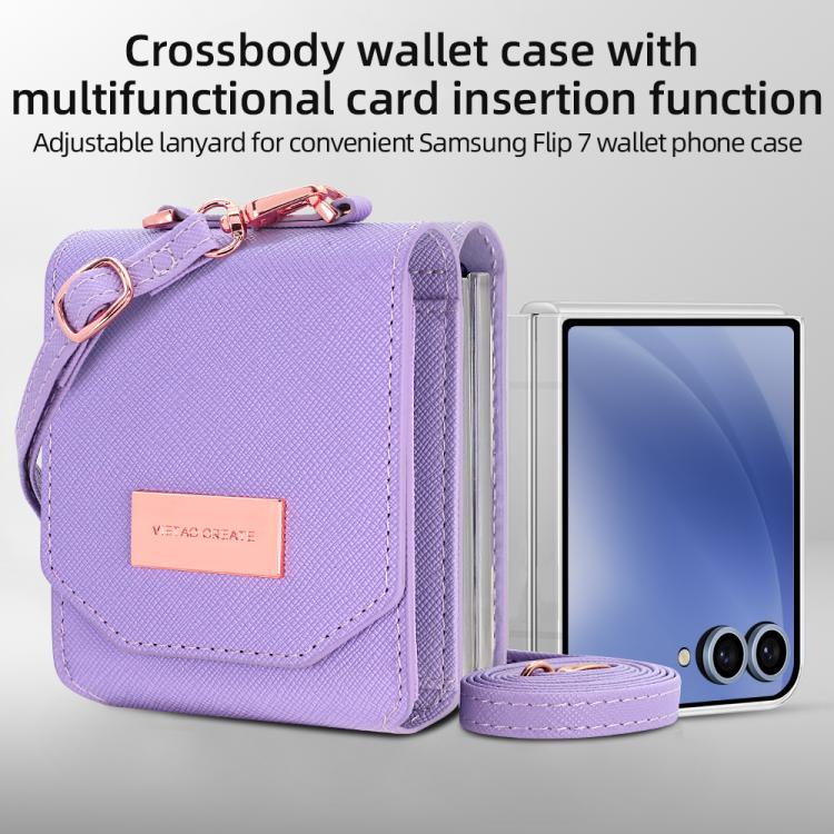 For Samsung Galaxy Z Flip7 5G VIETAO Portable Organ Style Wallet PU Phone Case