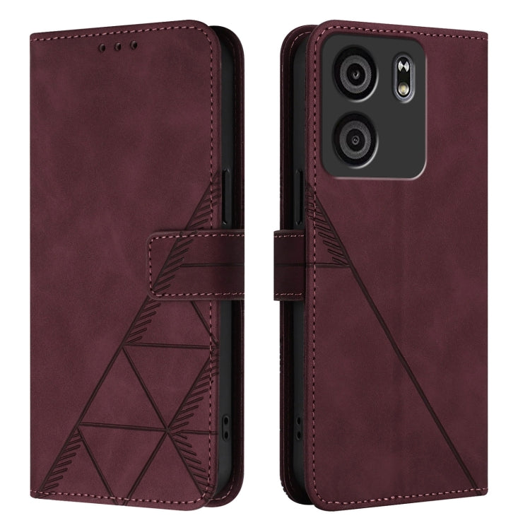 For BLU View 5 Crossbody 3D Embossed Flip Leather Phone Case