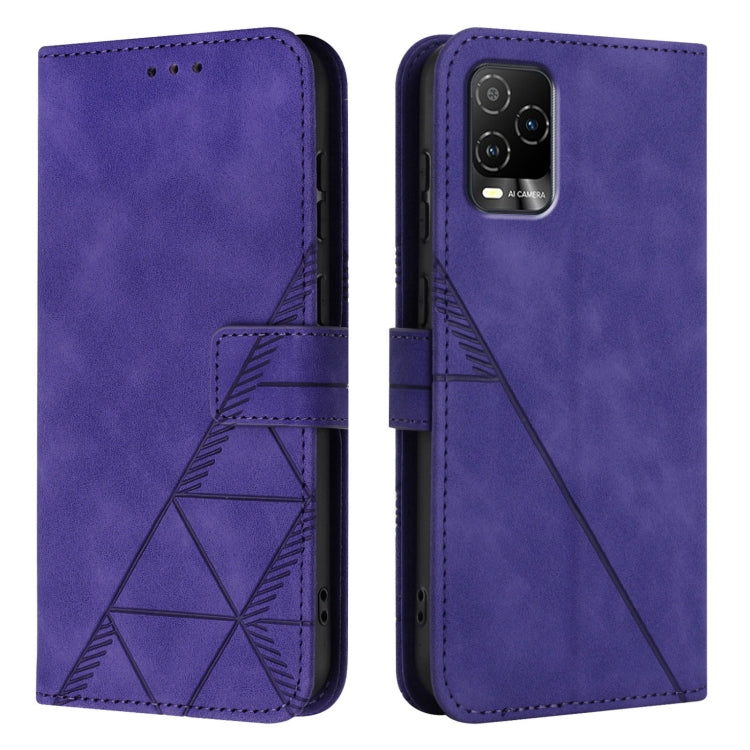 For BLU View 5 Pro Crossbody 3D Embossed Flip Leather Phone Case