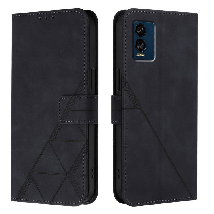 For BLU View Speed 5G Crossbody 3D Embossed Flip Leather Phone Case