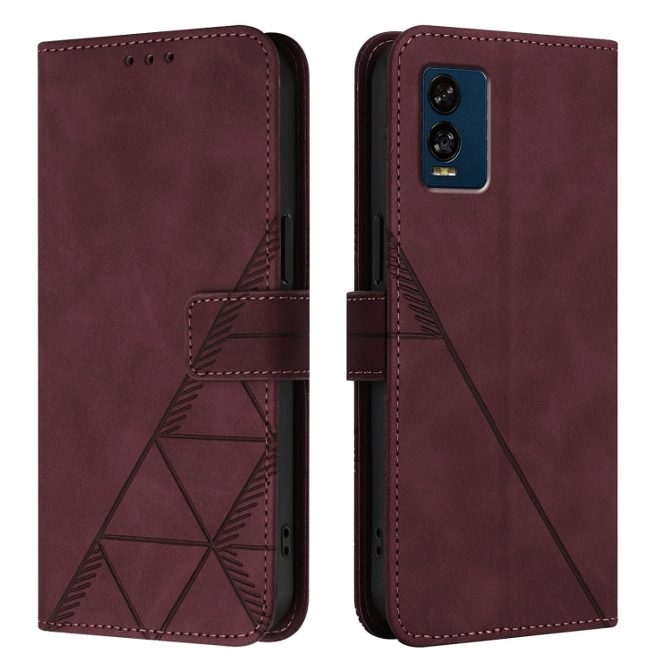 For BLU View Speed 5G Crossbody 3D Embossed Flip Leather Phone Case