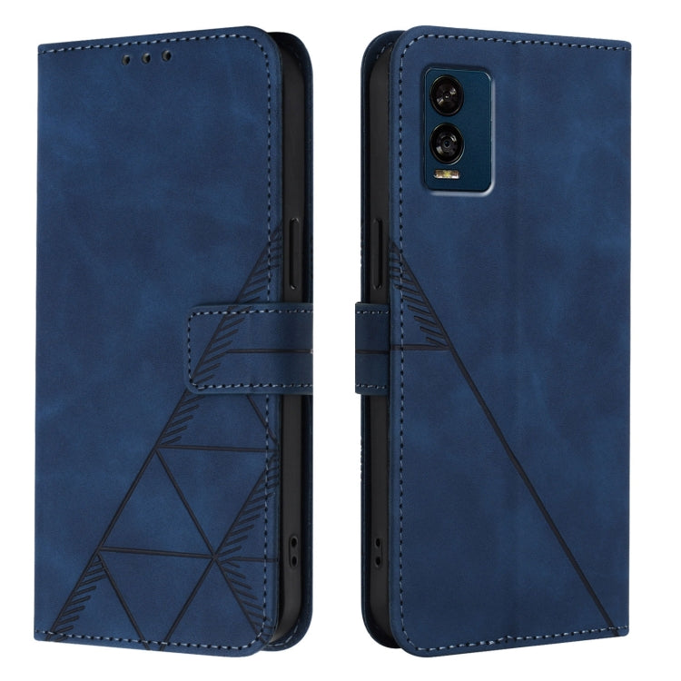 For BLU View Speed 5G Crossbody 3D Embossed Flip Leather Phone Case