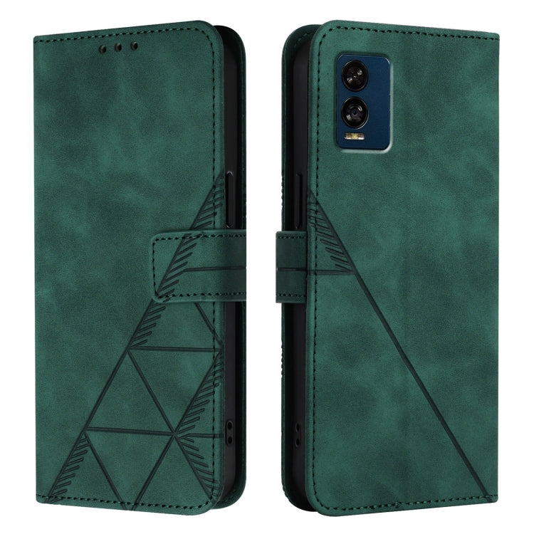 For BLU View Speed 5G Crossbody 3D Embossed Flip Leather Phone Case