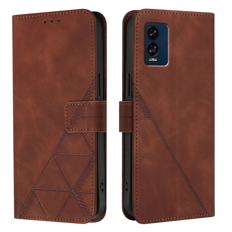 For BLU View Speed 5G Crossbody 3D Embossed Flip Leather Phone Case
