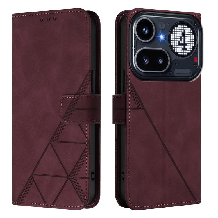 For Nothing Phone 4a Pro Crossbody 3D Embossed Flip Leather Phone Case