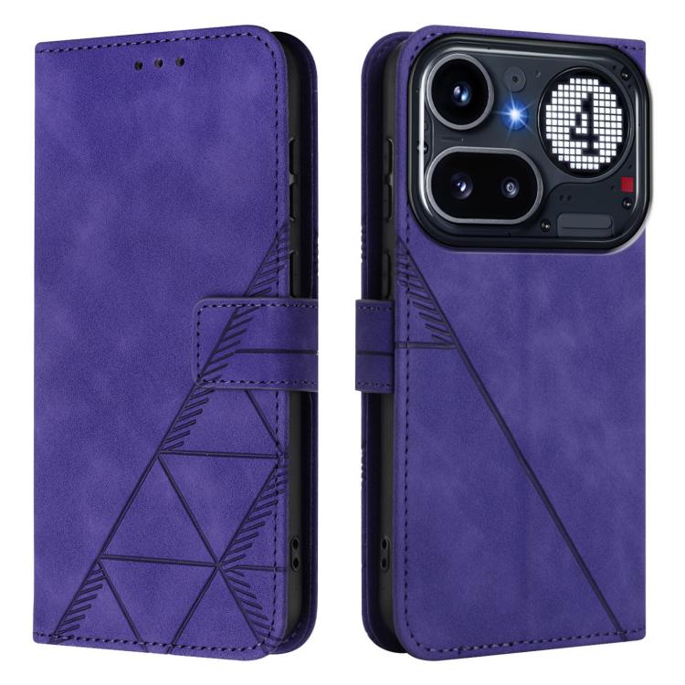 For Nothing Phone 4a Pro Crossbody 3D Embossed Flip Leather Phone Case
