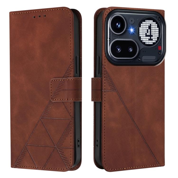 For Nothing Phone 4a Pro Crossbody 3D Embossed Flip Leather Phone Case