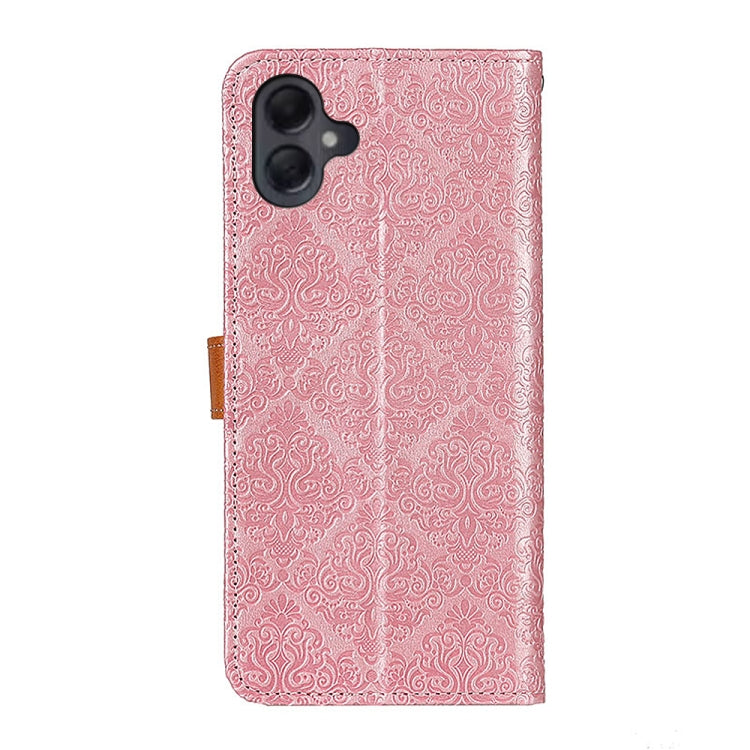 For Samsung Galaxy A06 4G European Floral Embossed Leather Phone Case