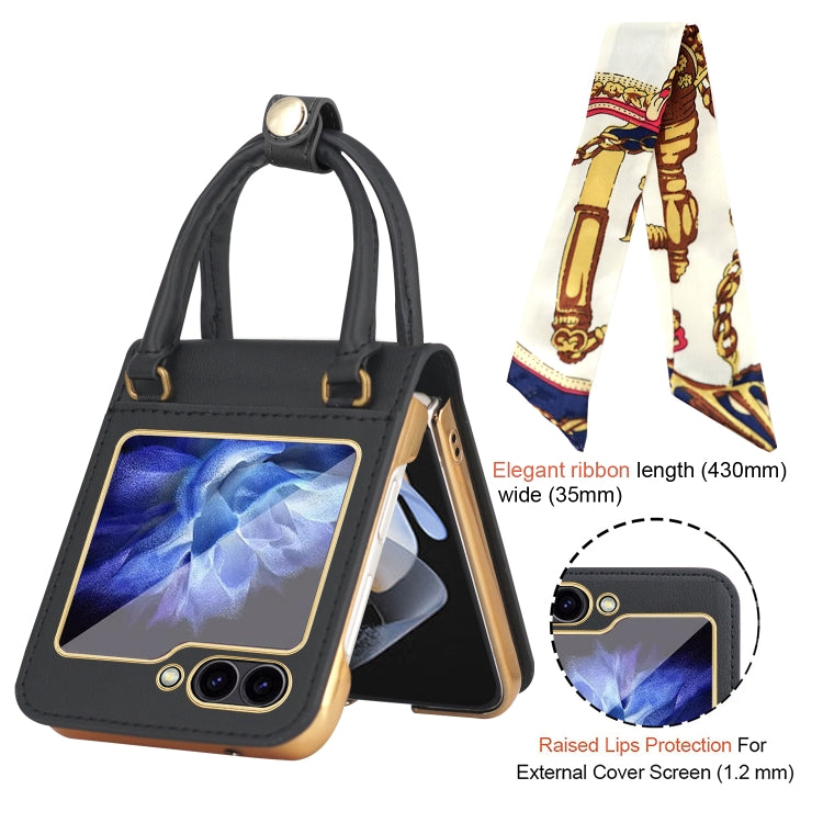 For Samsung Galaxy Z Flip6 / Flip7 FE Guiya Series Handbag Design Leather Phone Case